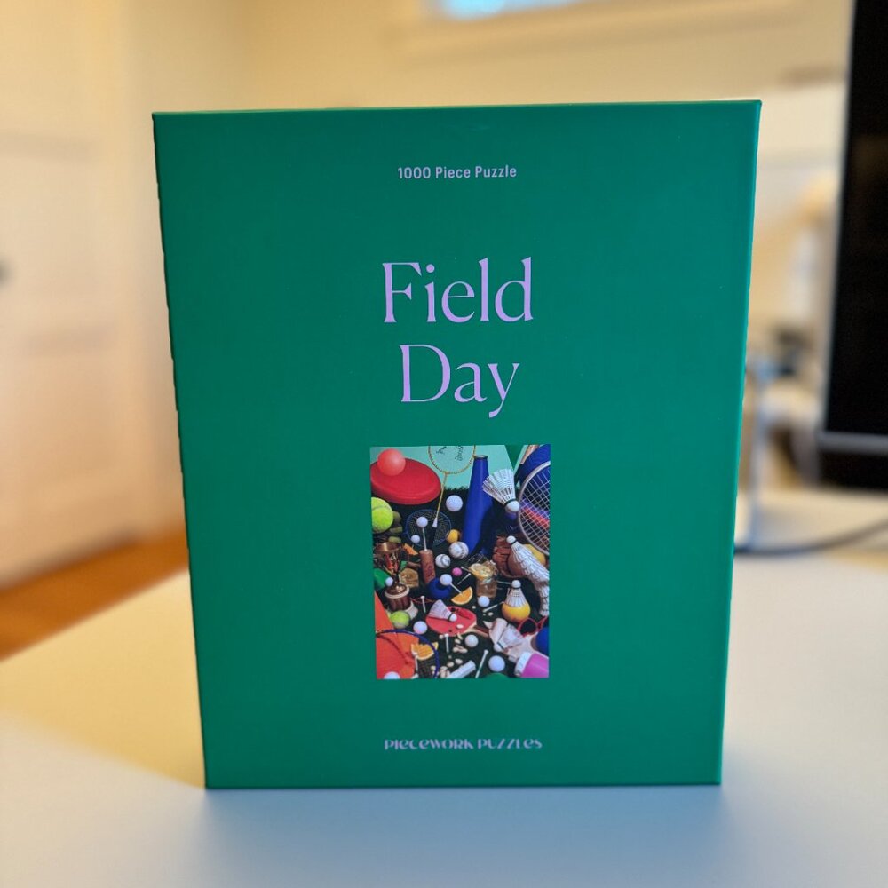 Piecework Puzzles “Field Day” 1000 Piece Jigsaw Puzzle–COMPLETE!